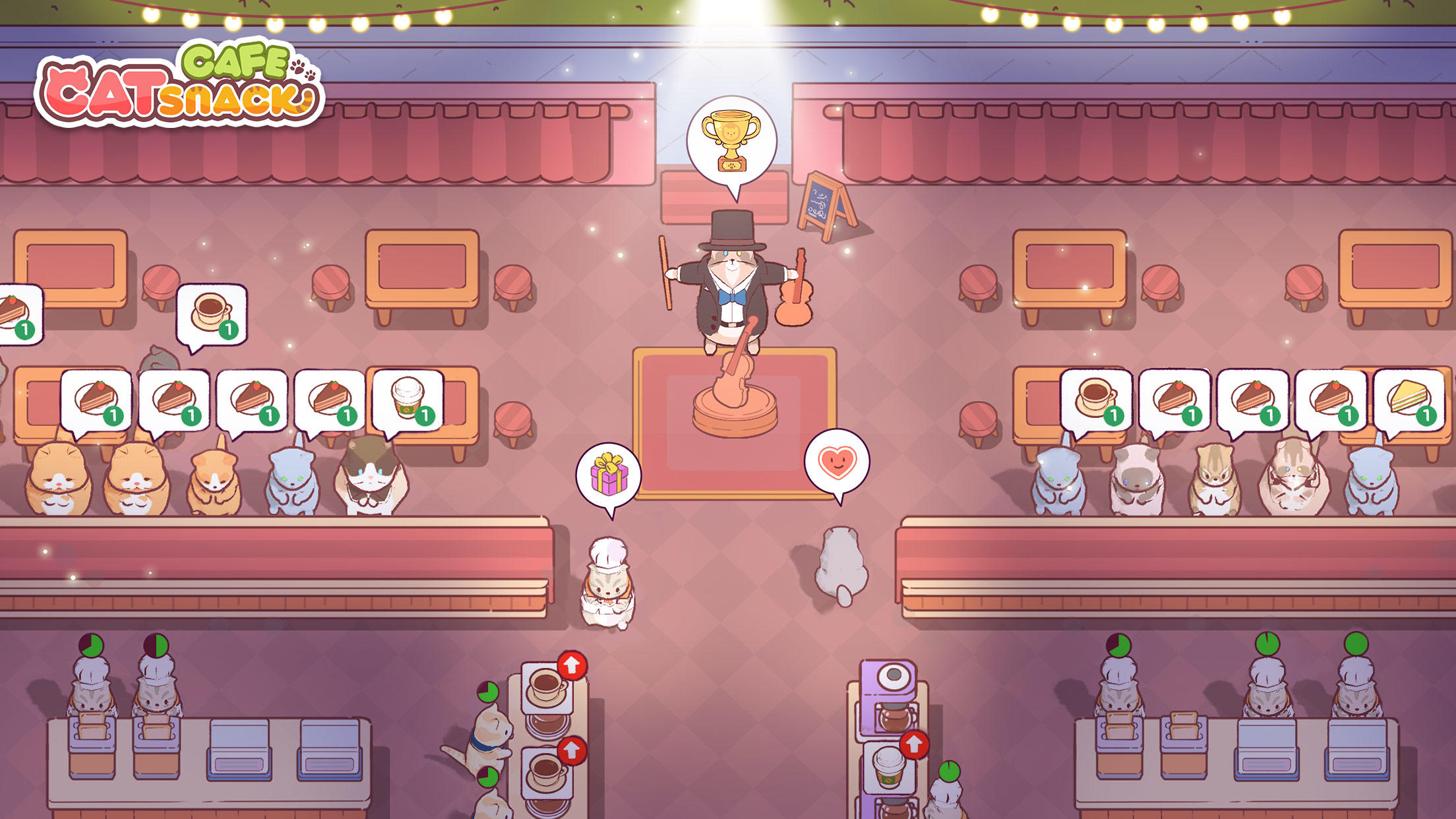 Screenshot of Cat Snack Cafe: Idle Games