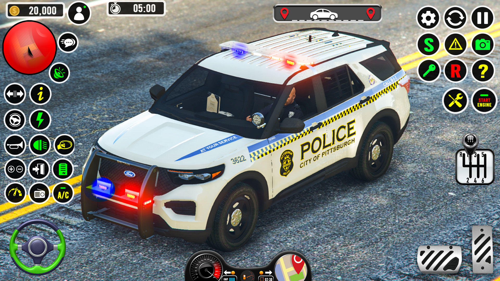 Screenshot of US Police Game: Cop Car Games