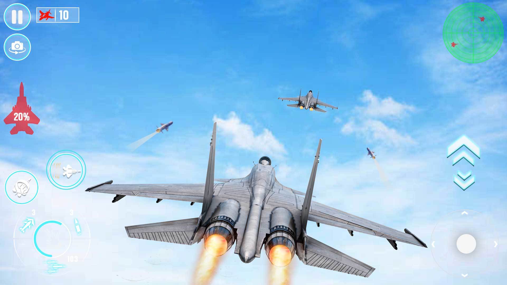 Screenshot 1 of ហ្គេមយន្តហោះចម្បាំងចម្បាំង Jet War Plane 1.4