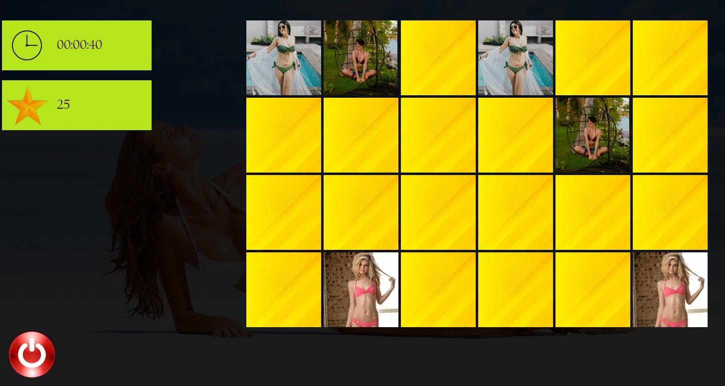 Sexy Bikini Girls Match Game Game Screenshot