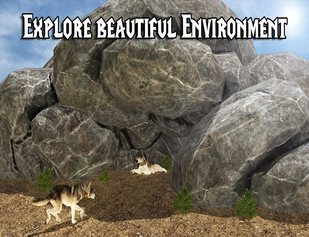 Wild Wolf Adventure Simulator ゲームのスクリーンショット