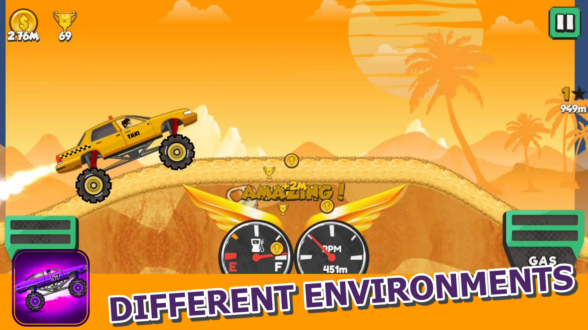 Car Hill : 4x4 Climb Racing 게임 스크린샷