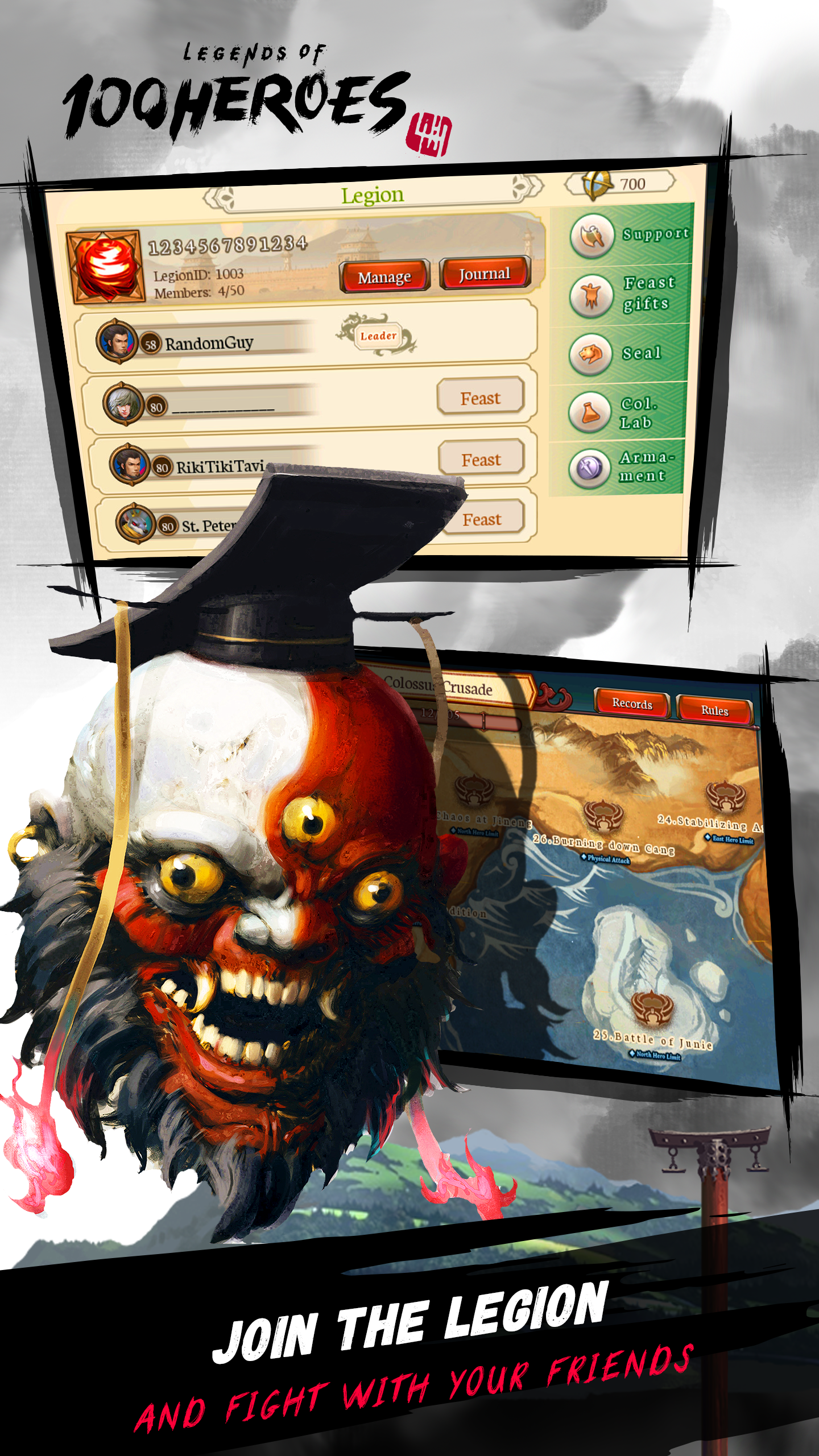 Cuplikan Layar Game Legends of 100 Heroes