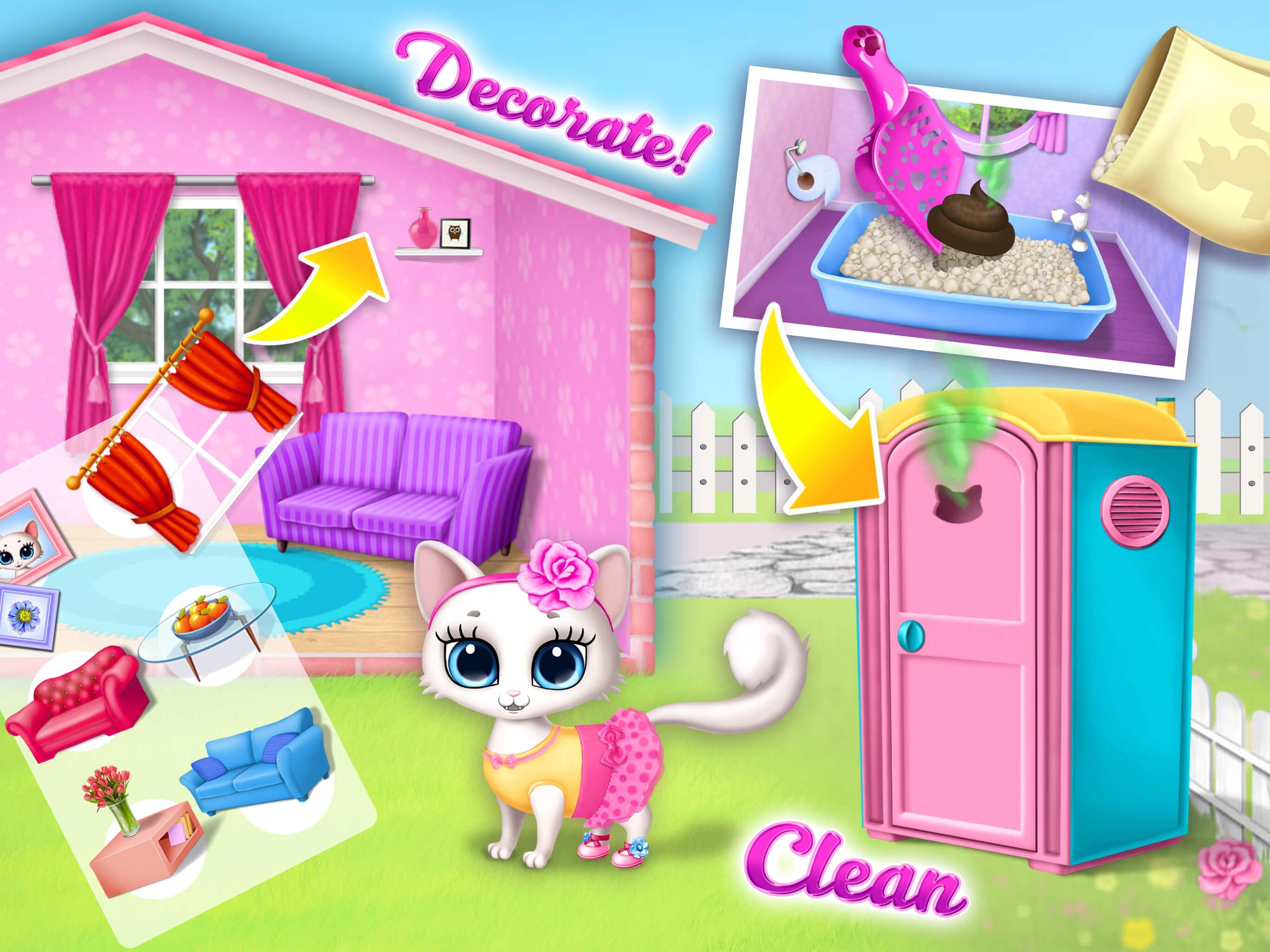 Kitty Meow Meow - My Cute Cat Day Care & Fun ゲームのスクリーンショット