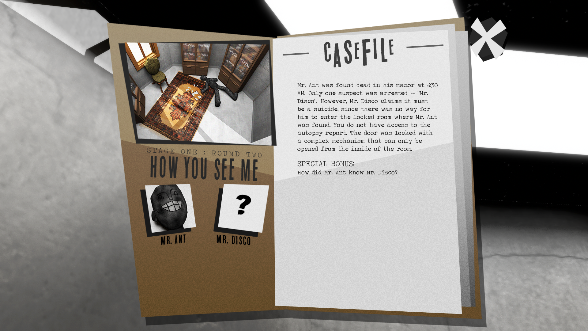 Methods: Detective Competition Game Screenshot