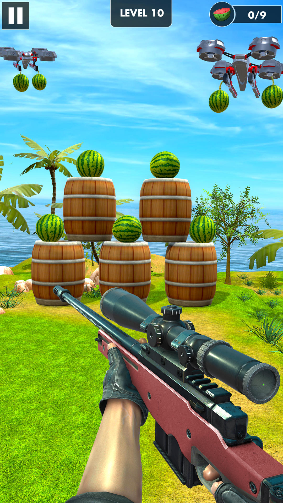 Melon Shooter: Gun Games Game Screenshot