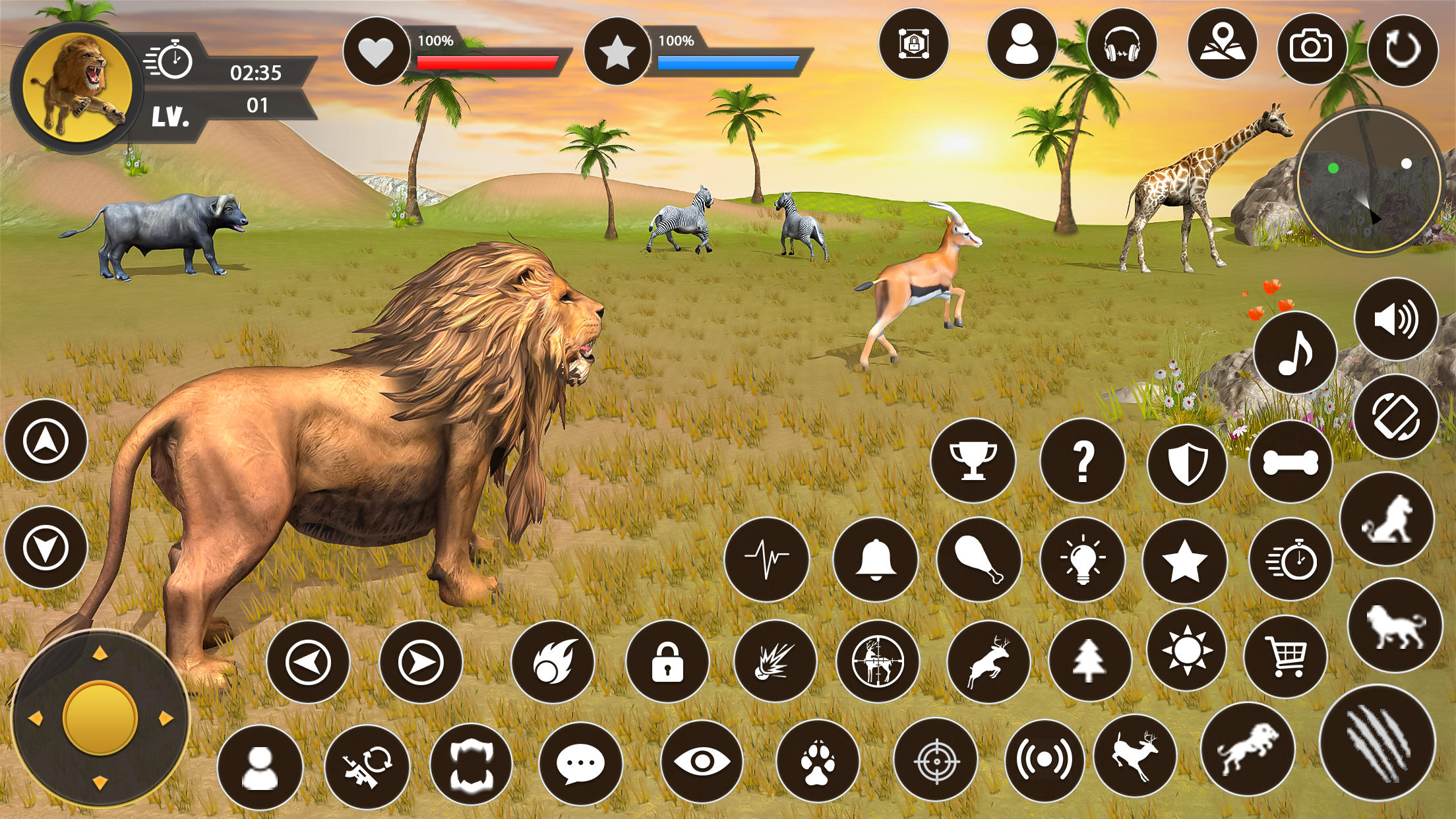 Lion Animal Simulator Games 3D 遊戲截圖