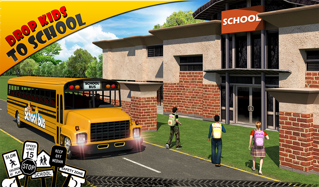 Cuplikan Layar Game Schoolbus Driver 3D SIM
