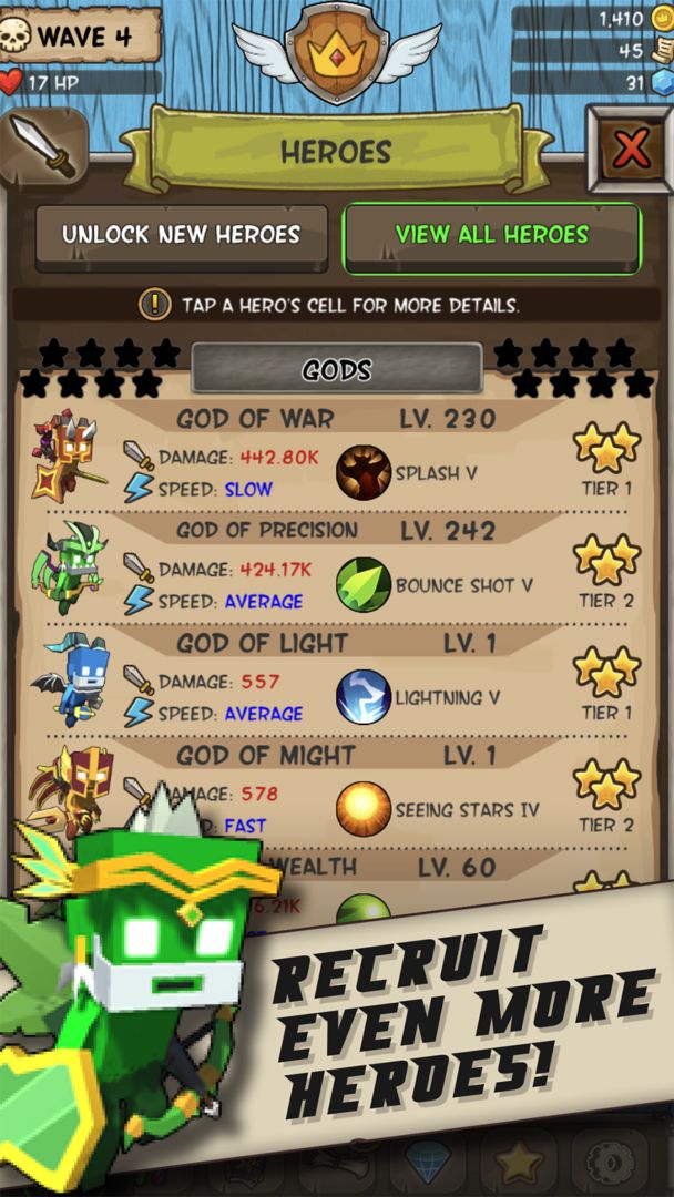 Idle Tower Defense Heroes screenshot game