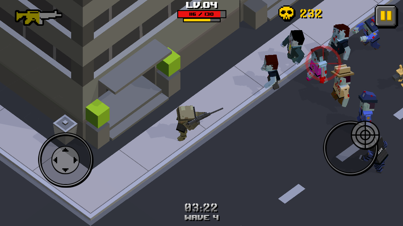 Cube Zombie War Game Screenshot