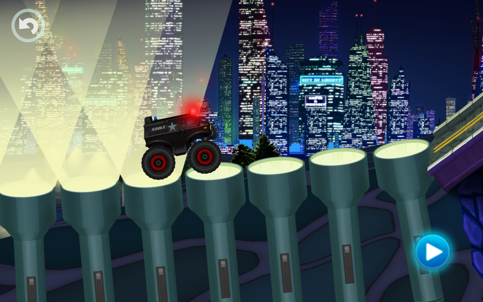 Captura de Tela do Jogo Monster Truck Kids 4: Police Racing
