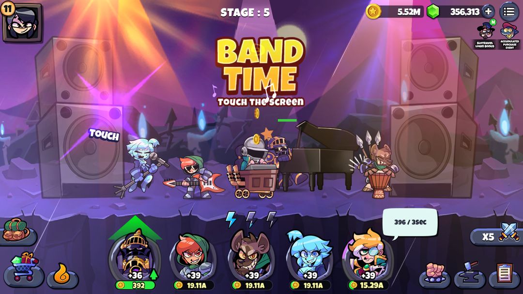 Screenshot of Band of Heroes : IDLE RPG