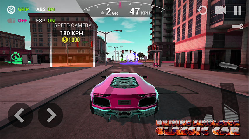 Basic Driving Simulator - Classic Car Game Screenshot