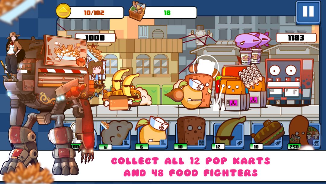 Screenshot of Pop Karts Food Fighters Defense