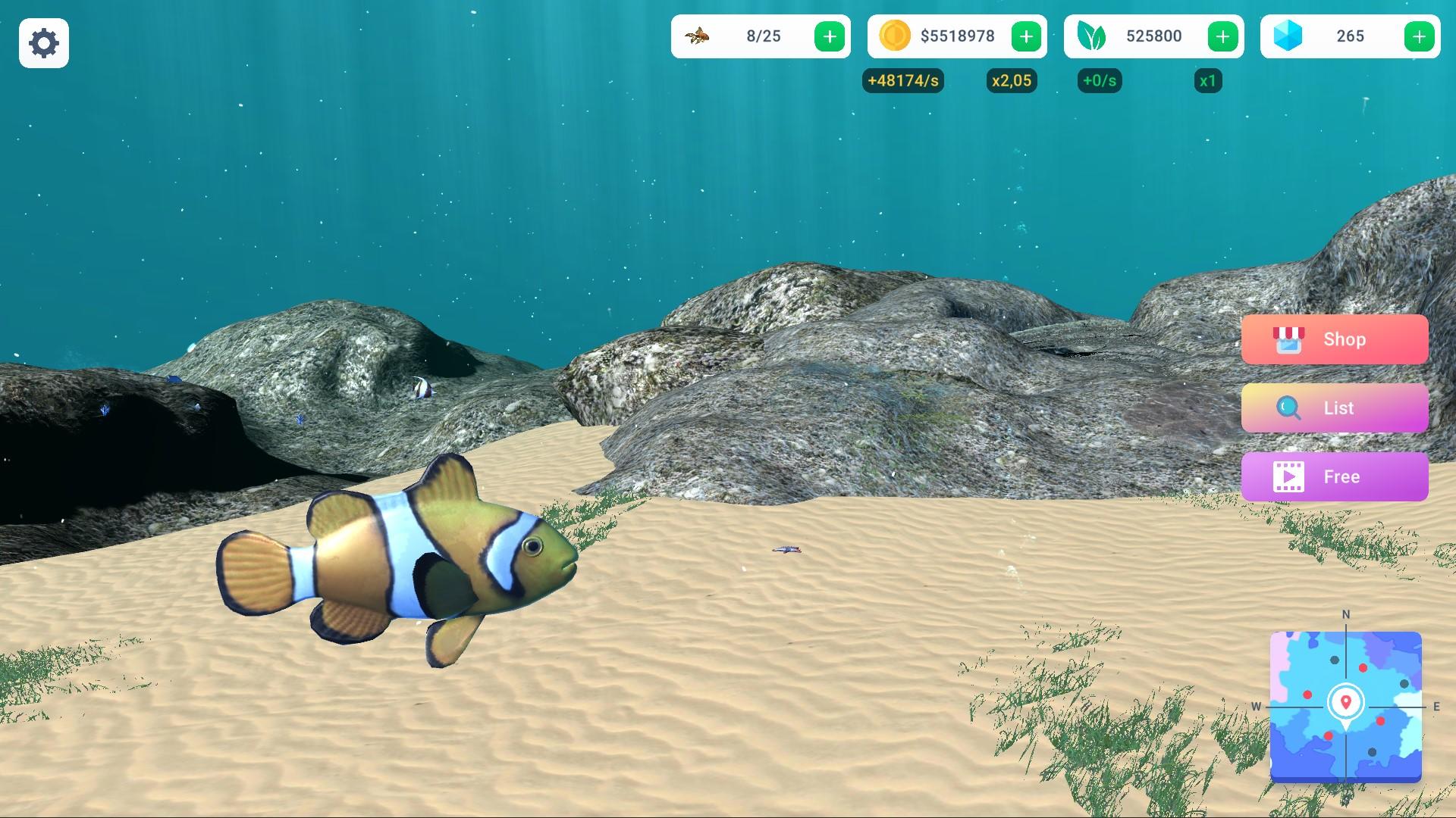 Screenshot 1 of Sala de Peixes - Fazenda de Peixes 3D Match 1.9.55