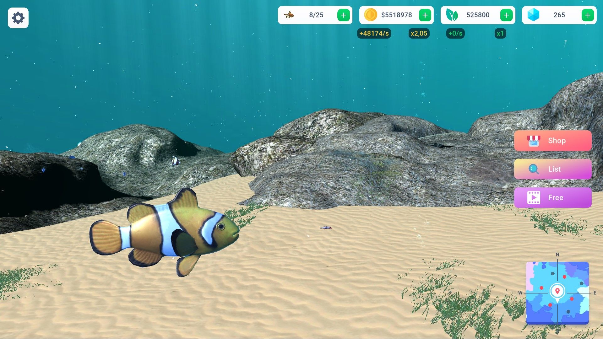 Screenshot of Fish Room - 3D Aquarium IDLE