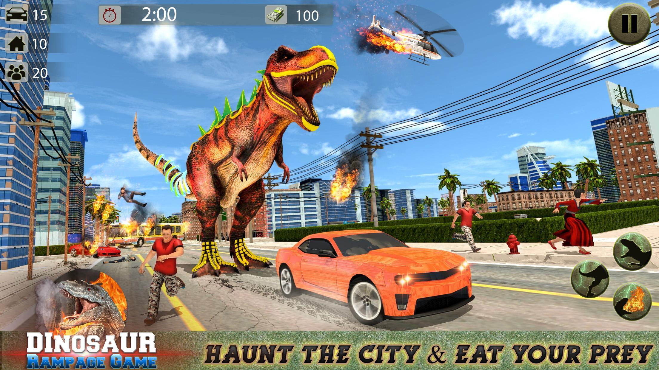 Screenshot of Dino Rampage City Simulator