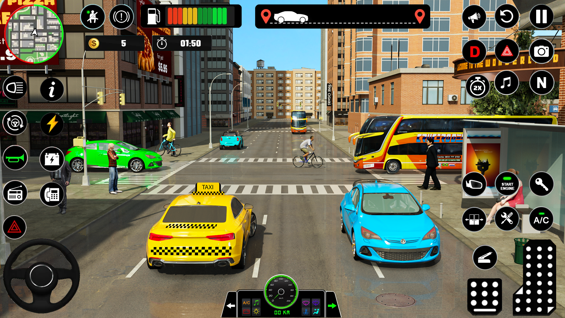 택시 시뮬레이터: 택시 자동차 게임 게임 스크린 샷