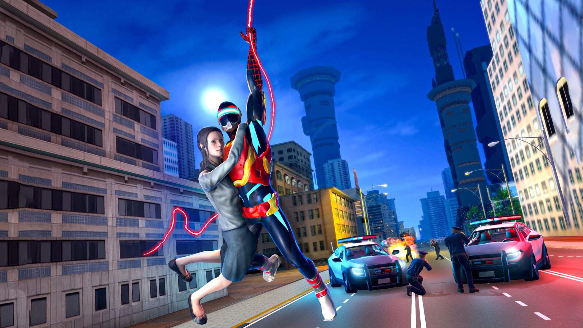 Spider rope hero web man games Game Screenshot