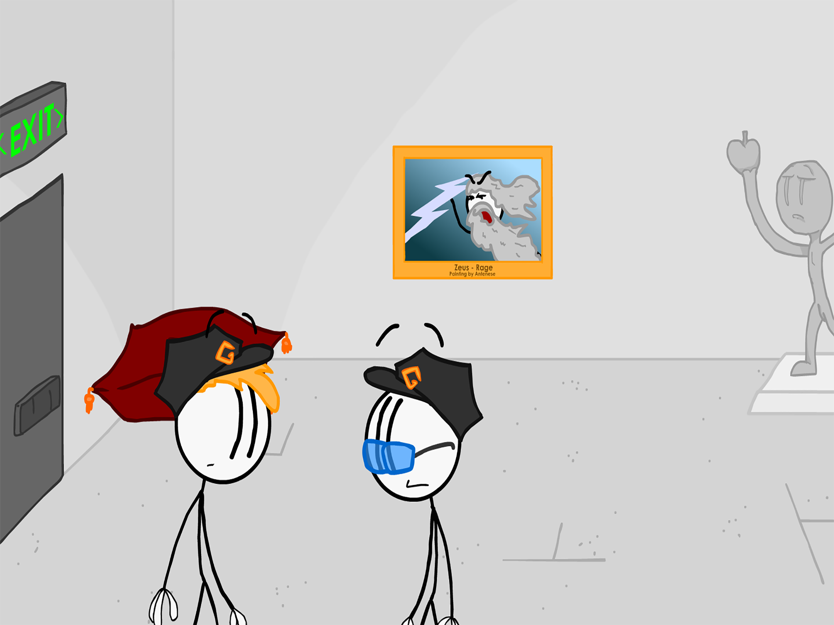 Скриншот игры Getting the Diamond, A stickman adventure