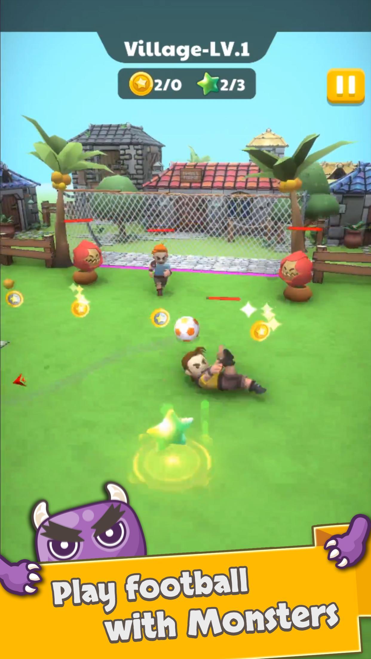 Screenshot 1 of Monster Kick - ပေါ့ပေါ့ပါးပါး ဘောလုံး 8