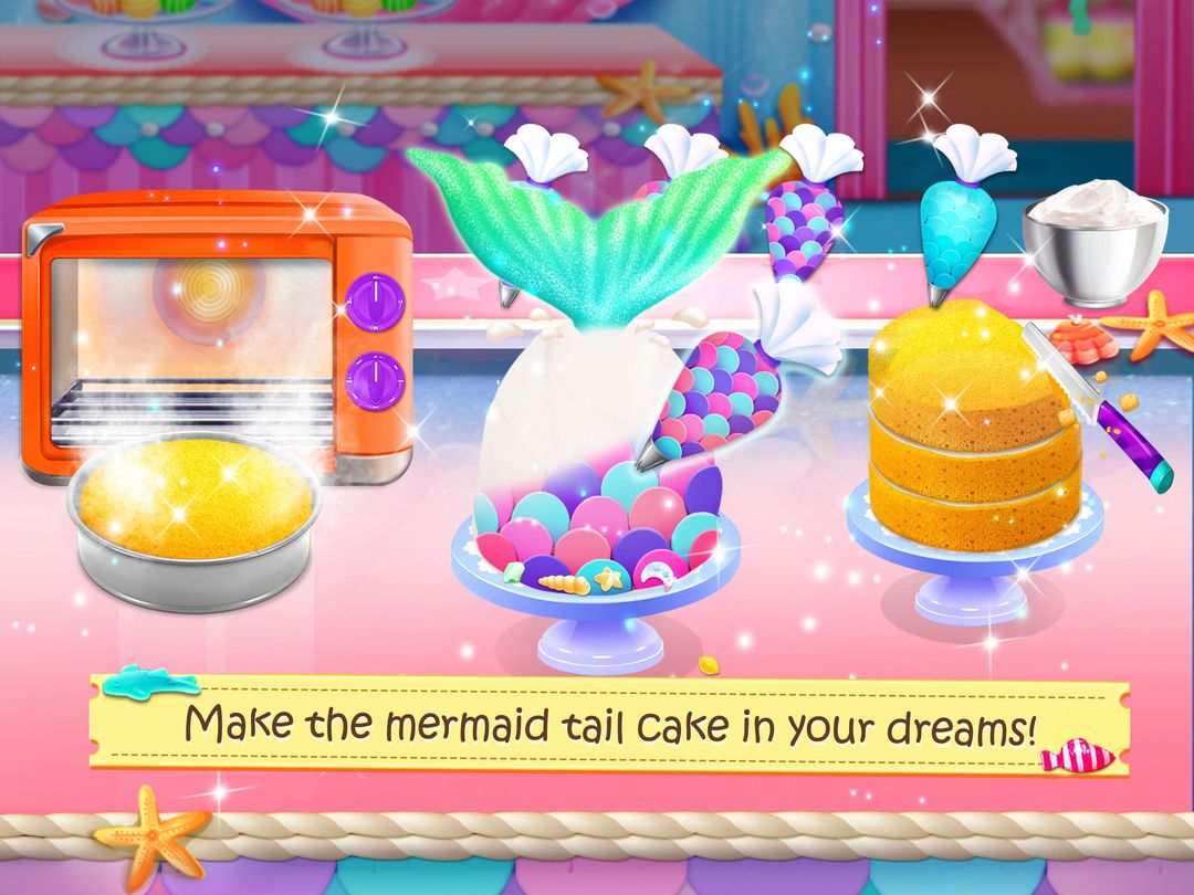 Screenshot of Mermaid Unicorn Bakery Game