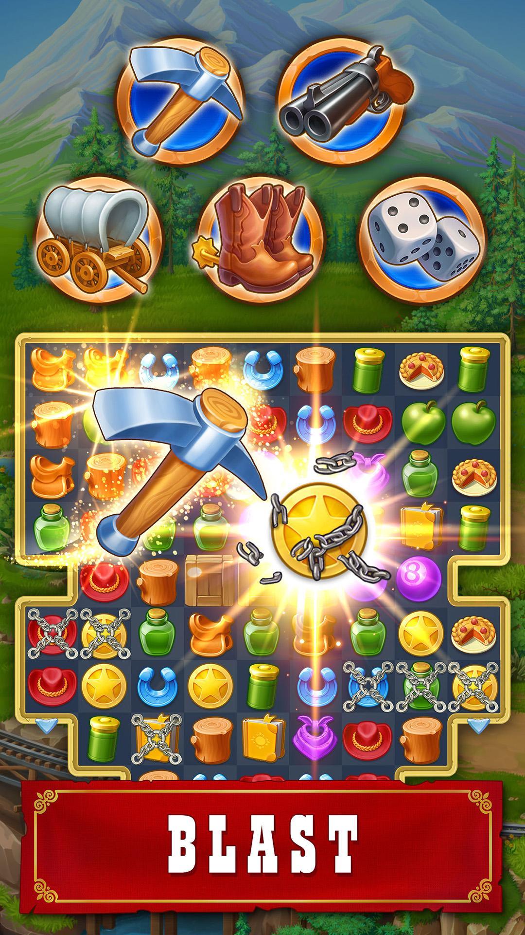 Jewels of the Wild West: Match gems & restore town ภาพหน้าจอเกม