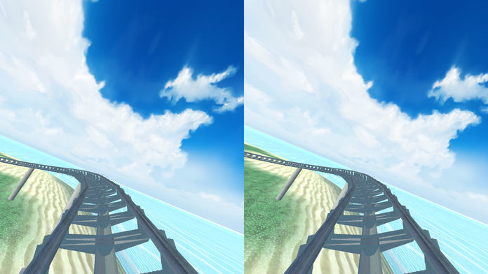 Virtual Reality Roller Coaster for Google Cardboard VR screenshot game