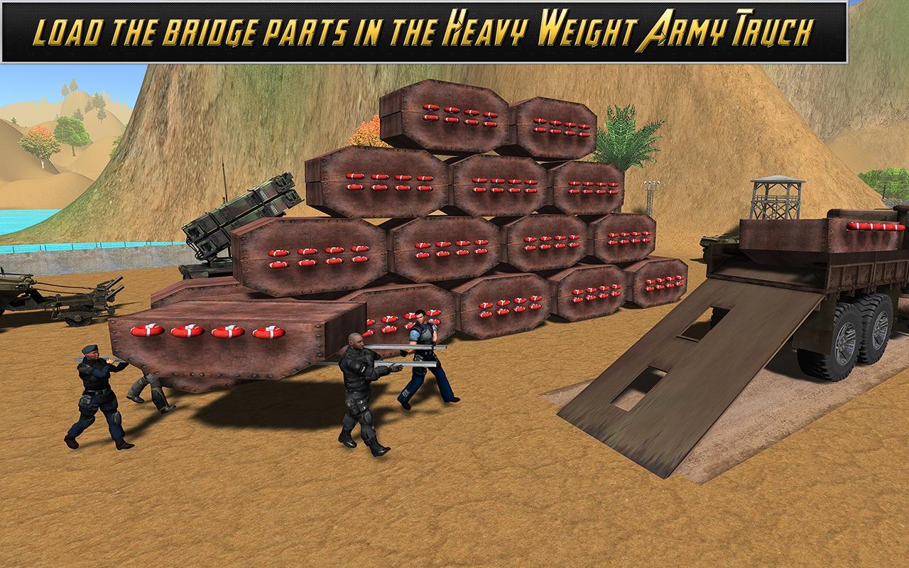 American Army Bridge Builder Game Screenshot