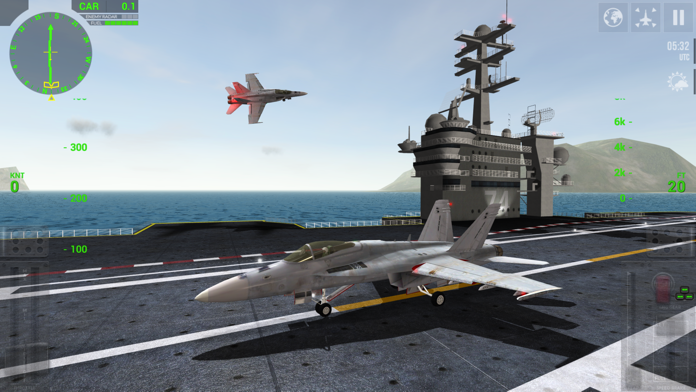 Captura de Tela do Jogo F18 Carrier Landing