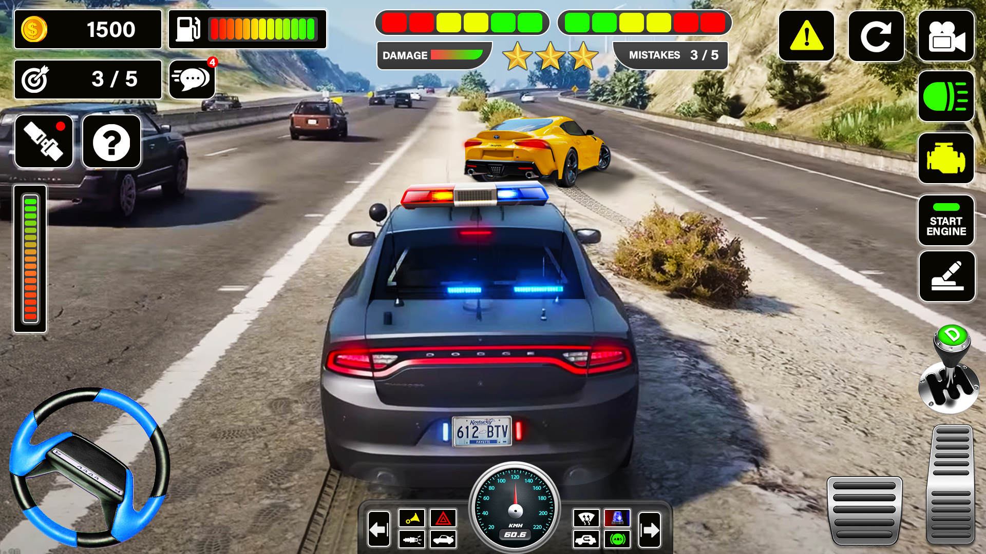 Police Car Thief Chase Game 게임 스크린 샷