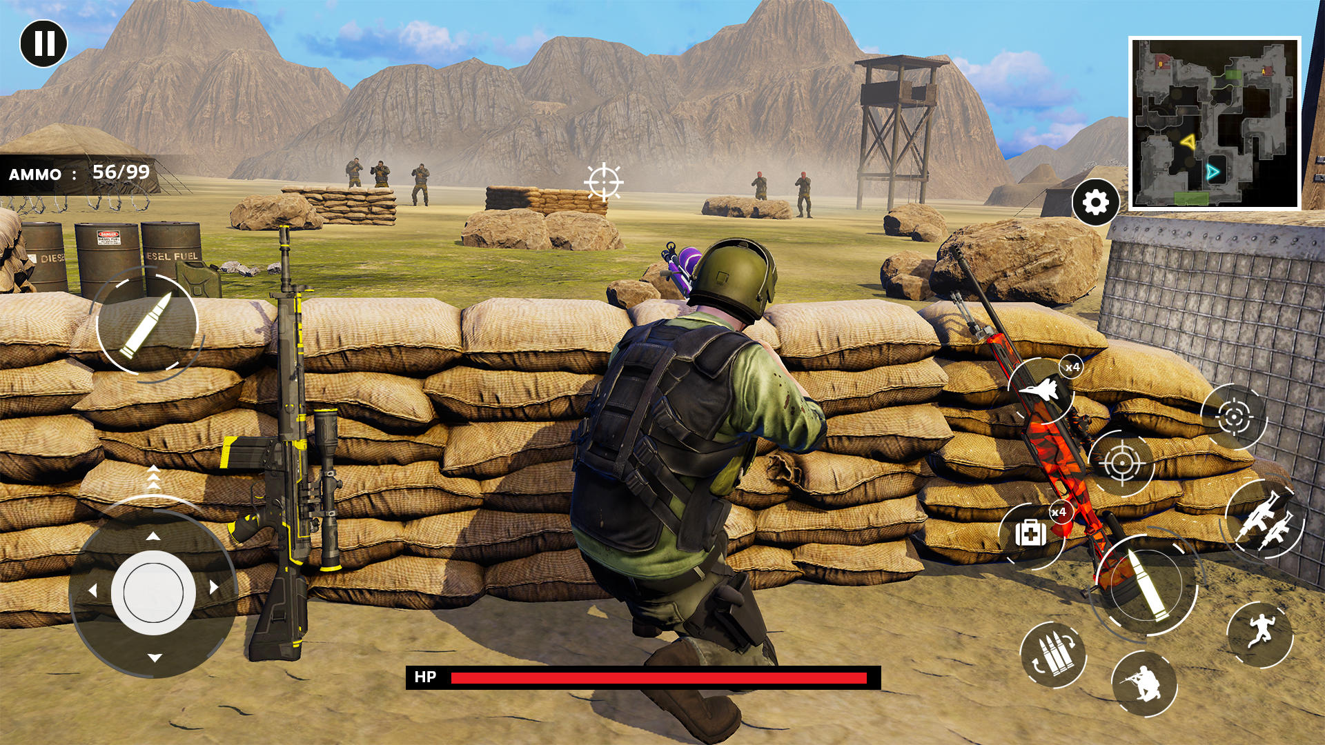 스나이퍼 슈팅게임 총 3D- 군대 게임 게임 스크린 샷