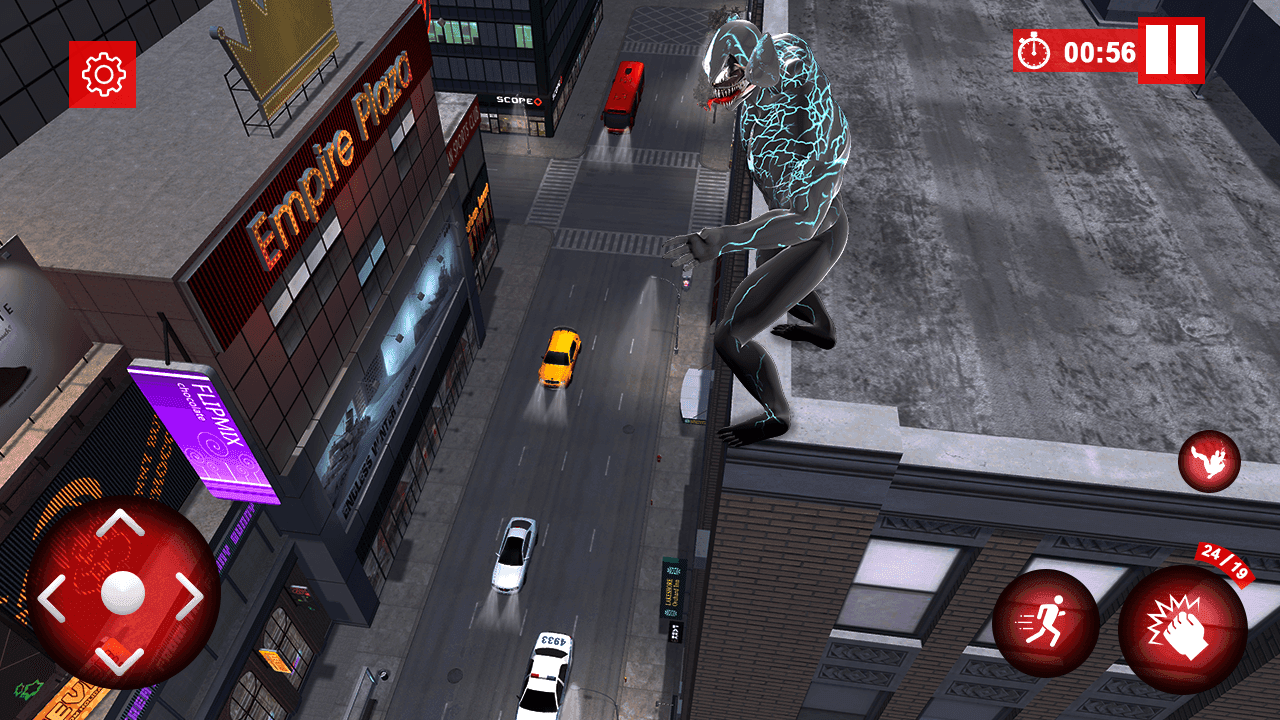 Super Venome Hero Flying Sim Game Screenshot