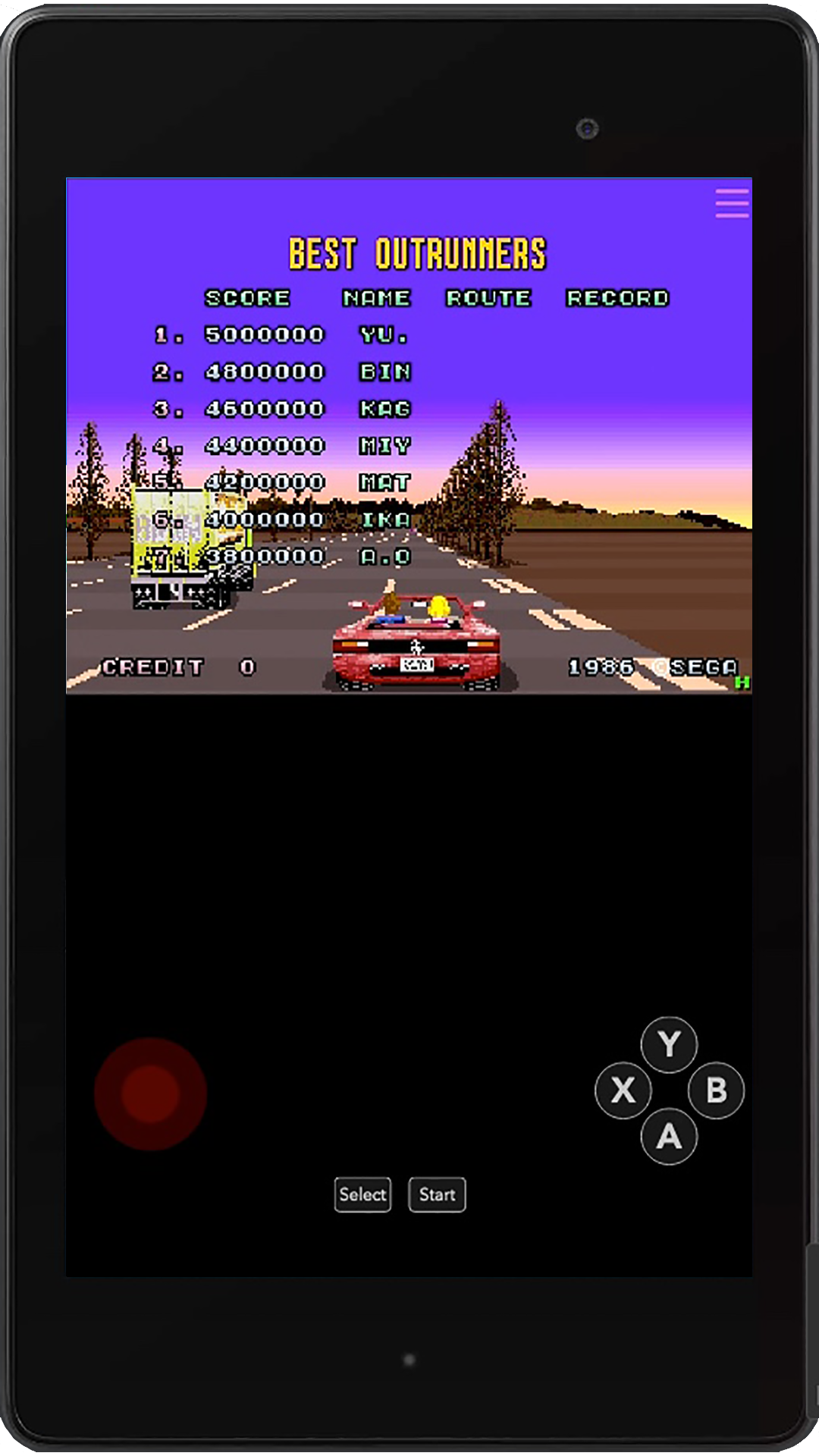 OutRun Game Screenshot