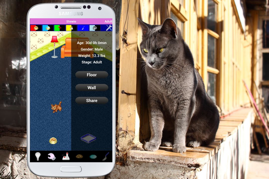 貓電子雞的虛擬寵物遊戲截圖