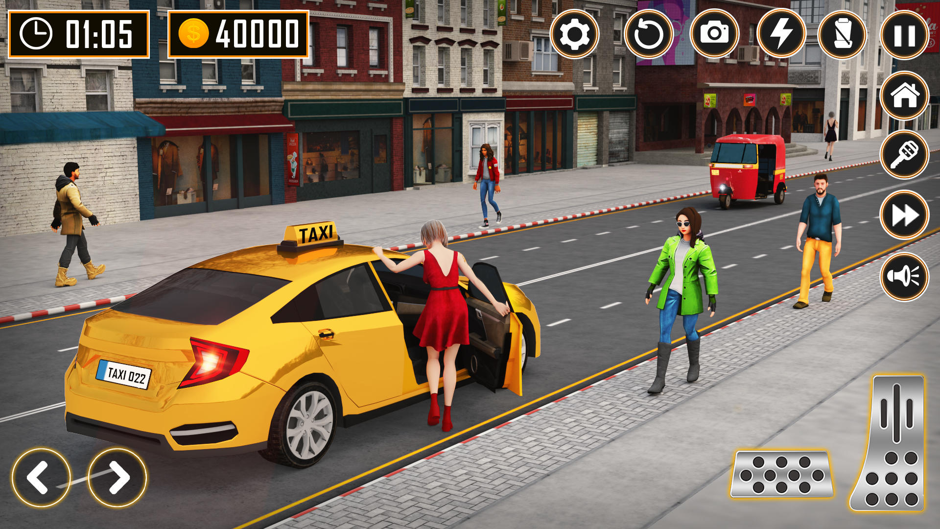 Captura de Tela do Jogo City Taxi Driving Car Games 3d