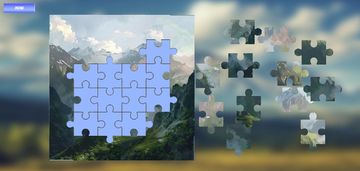 Mountain Landscape Puzzle Game Screenshot