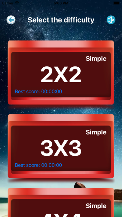 Simple schulte square Game Screenshot