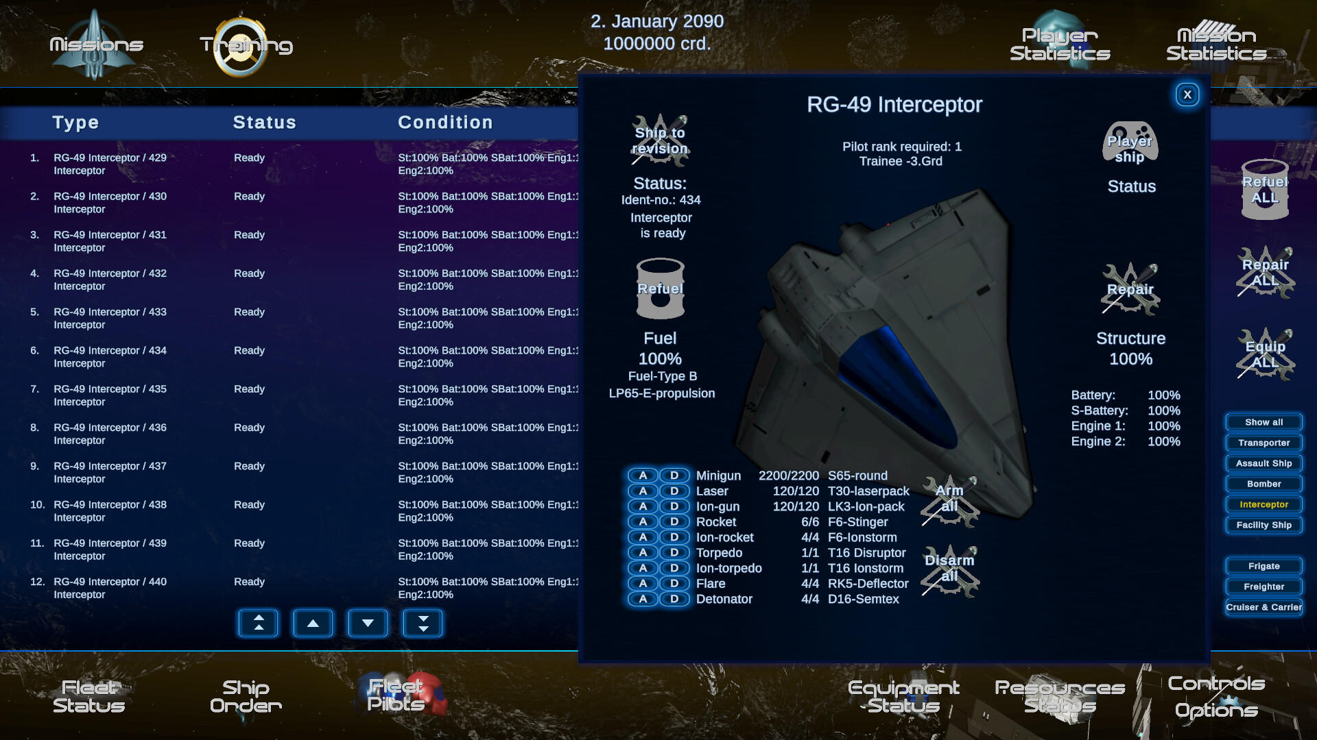 Screenshot of Space Wing Cadet