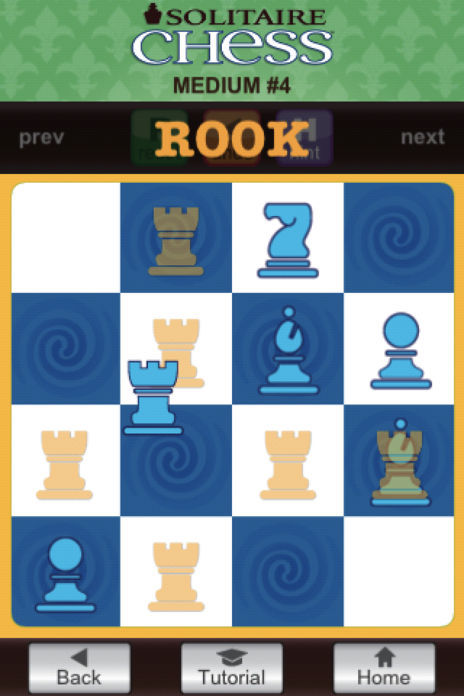 Screenshot of Solitaire Chess by ThinkFun