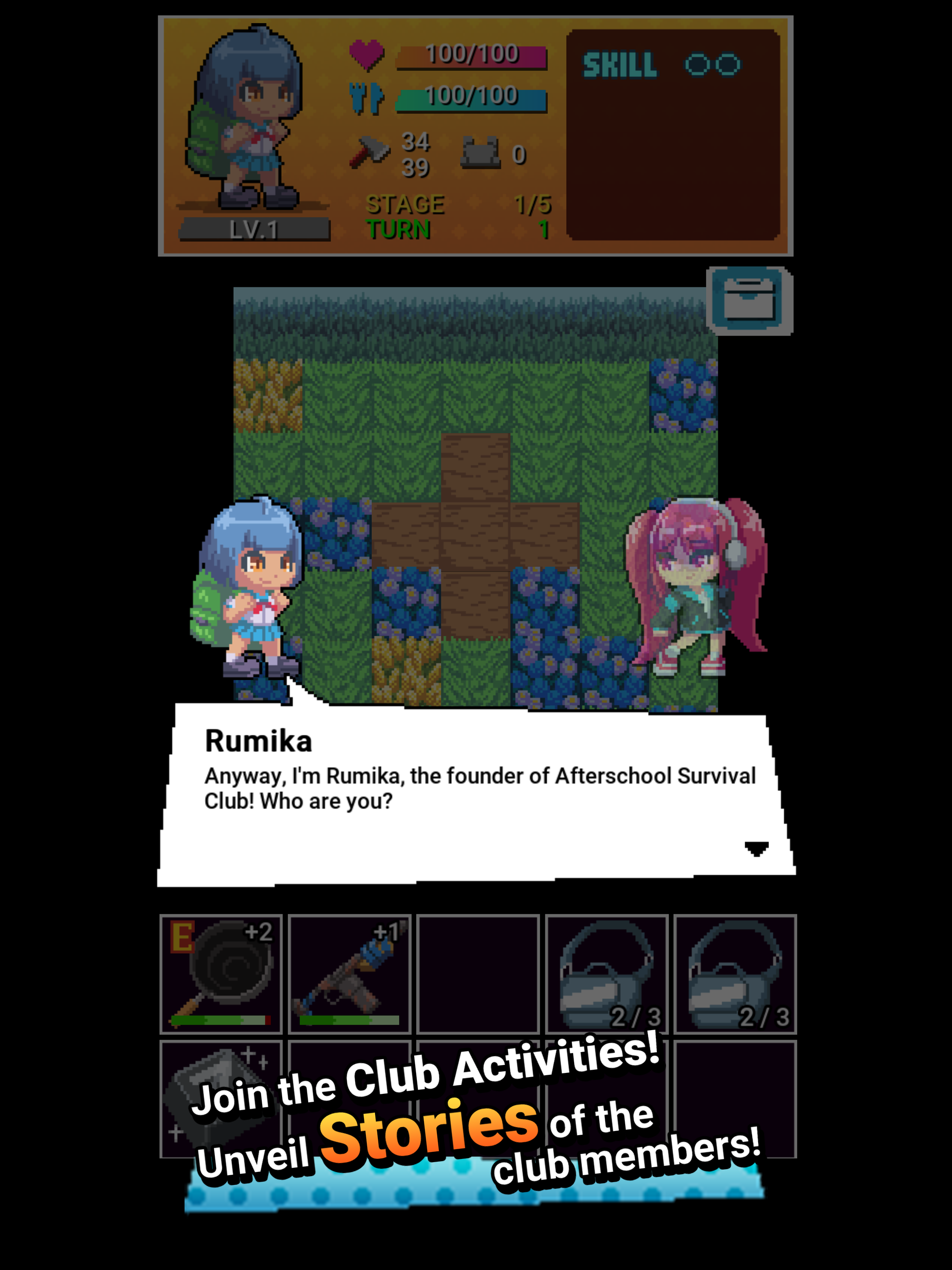 Captura de Tela do Jogo Afterschool! Survival Club