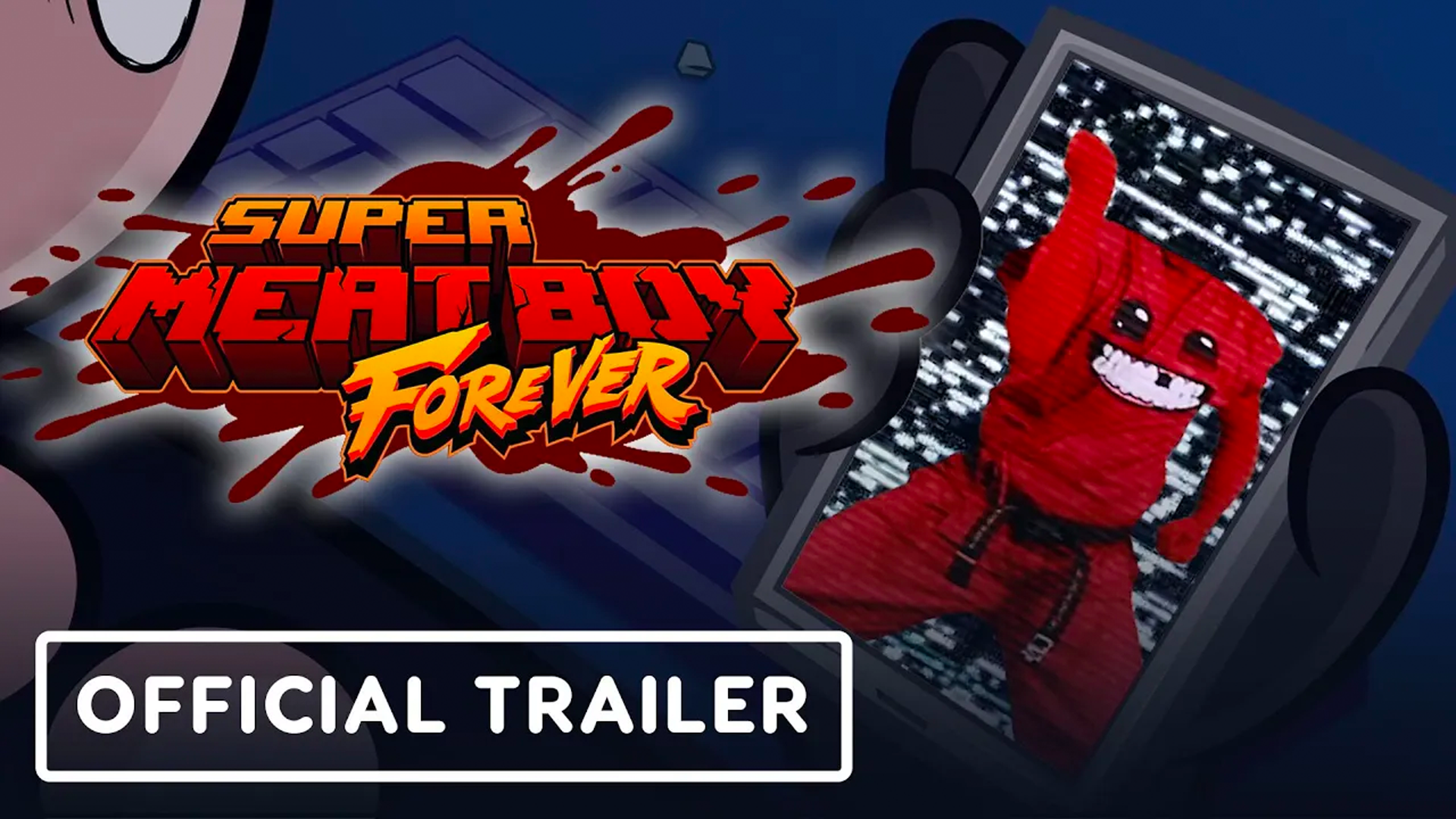 Screenshot of the video of Super Meat Boy Forever: Mobile Edition