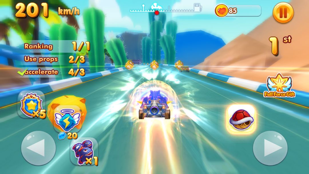 Super Sonic Kart Racing ภาพหน้าจอเกม