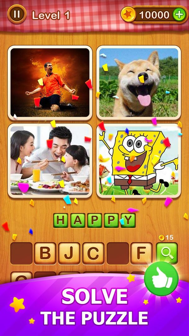 Screenshot of 4 Pics Guess 1 Word - Word Games Puzzle