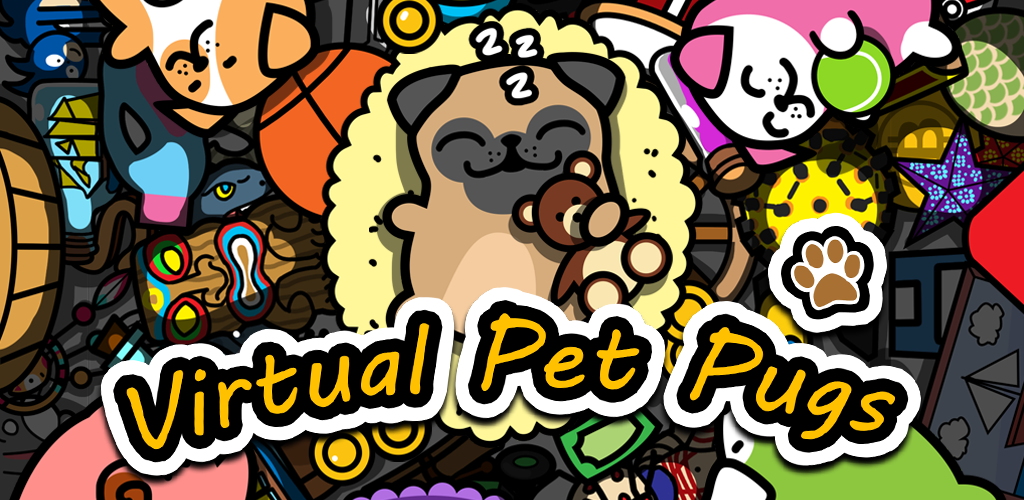 Banner of Virtual Pet Pugs  - A Pug Dog Collector Game 