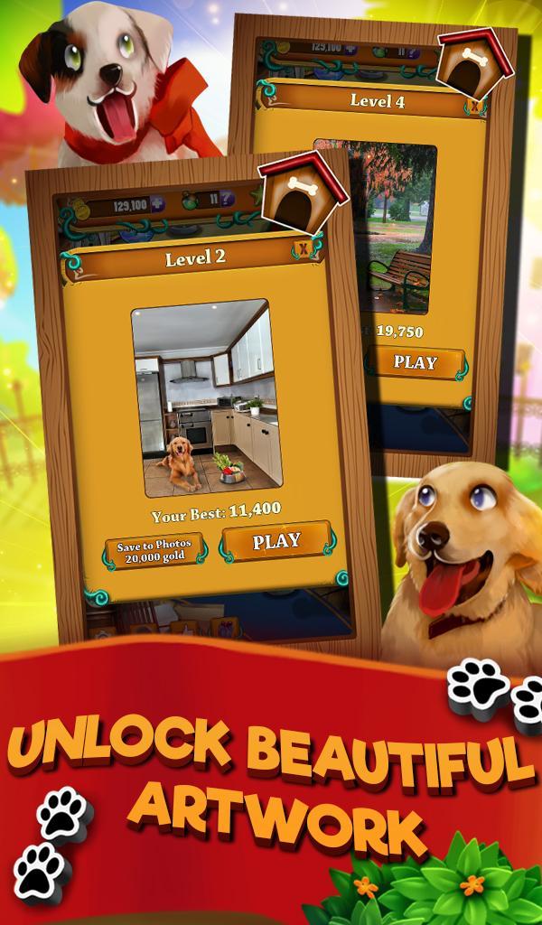 Cuplikan Layar Game Match 3 Puppy Land - Matching 
