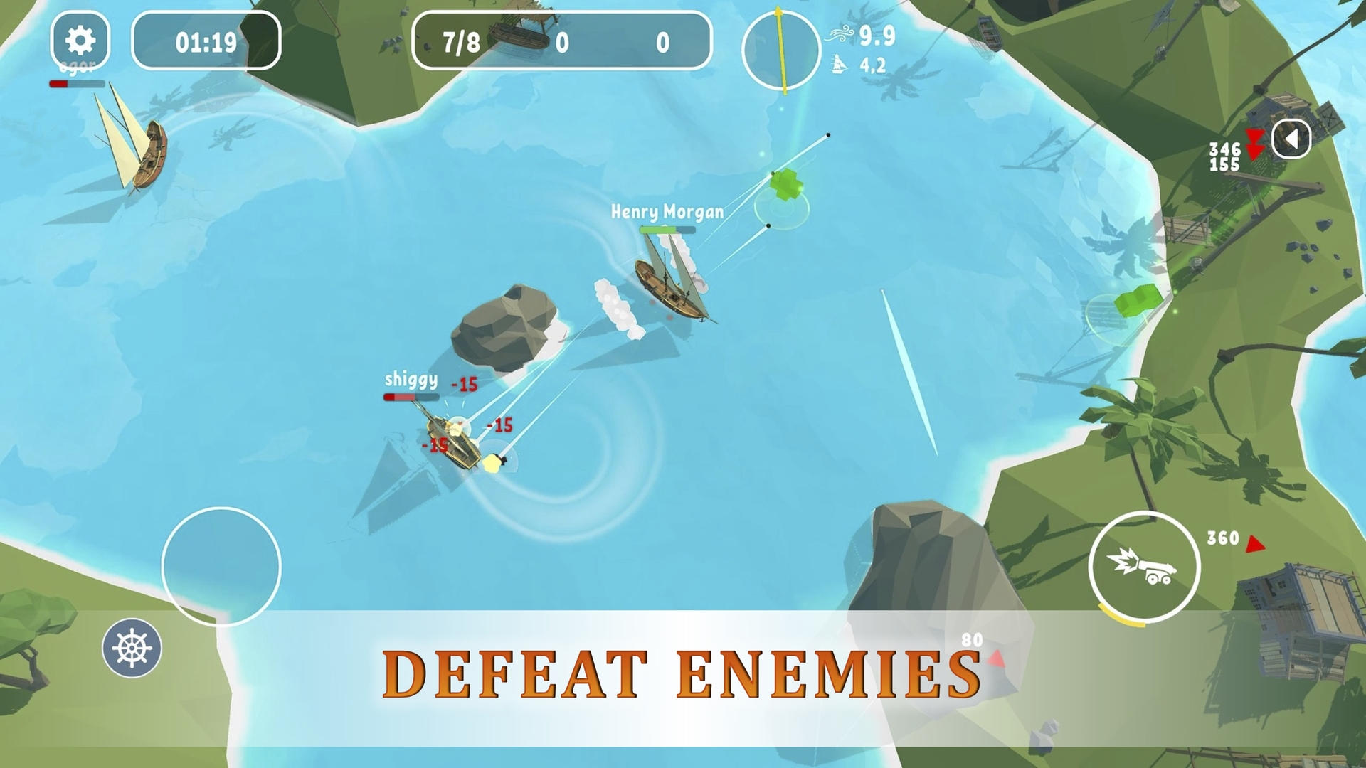 Скриншот игры Corsair Ships: Battleship Game