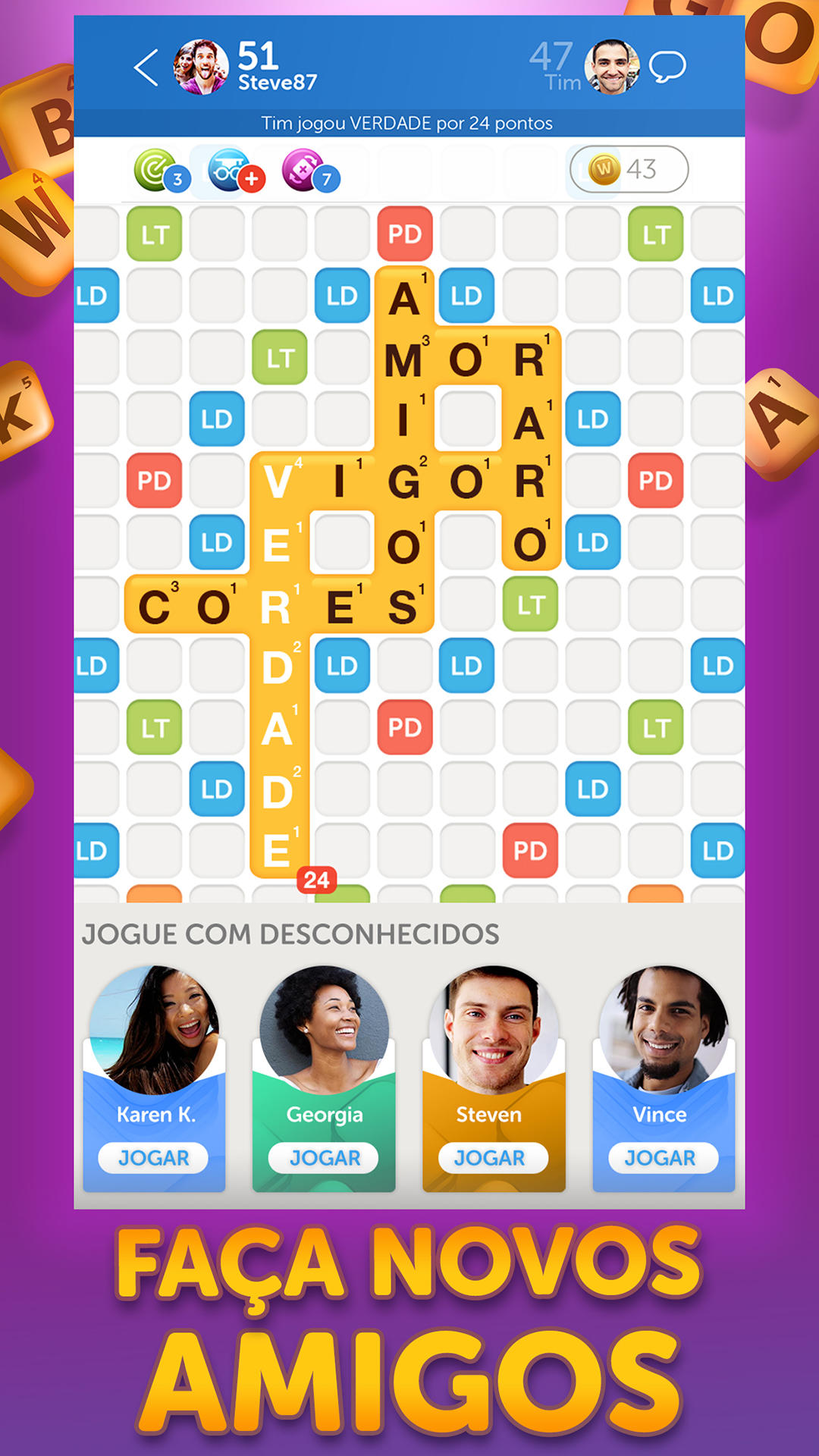 Captura de Tela do Jogo Words With Friends