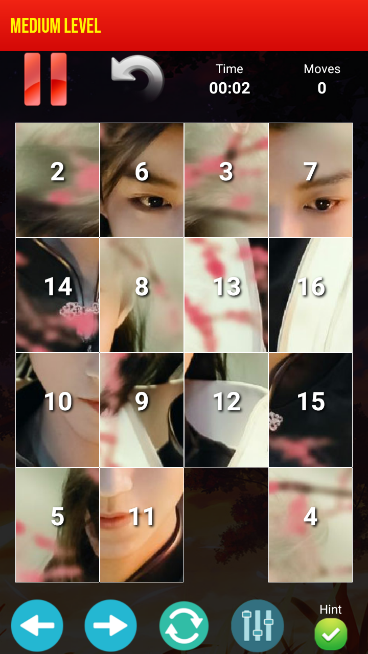 Screenshot of TFBoys Pictures Tiles Puzzle Game ♥