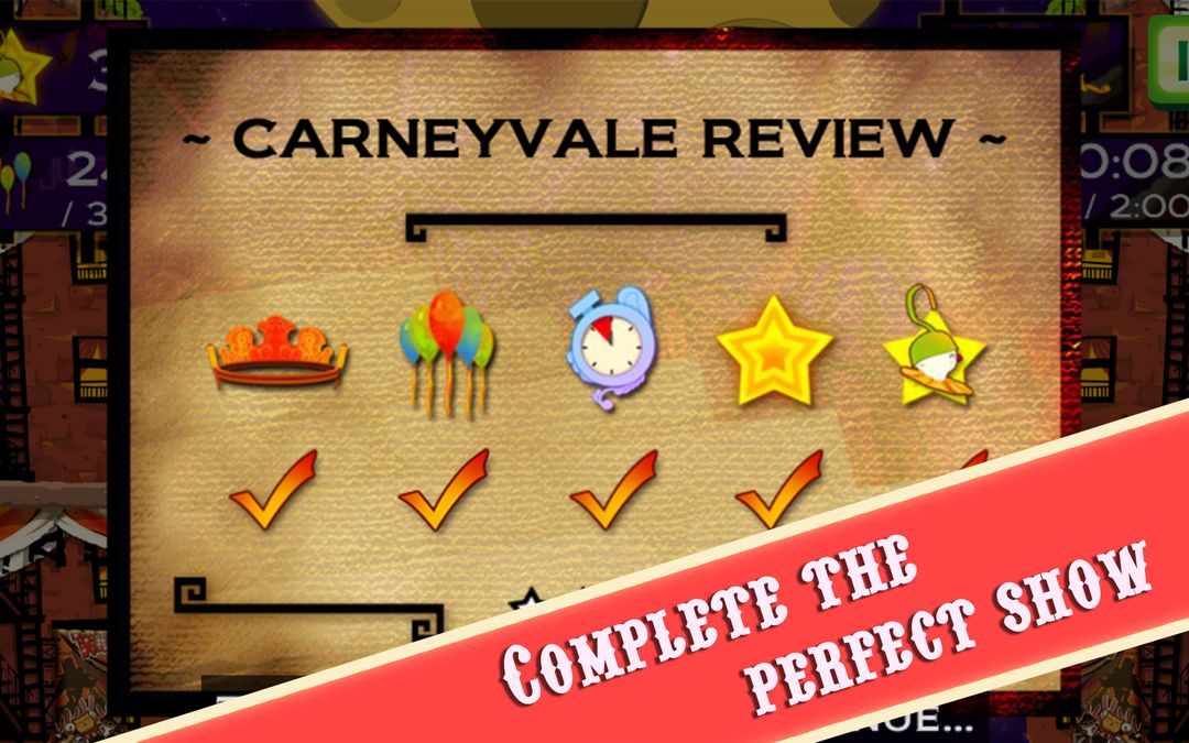 CarneyVale: Showtime screenshot game